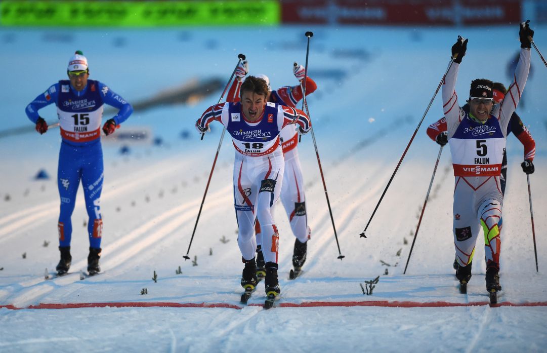 Petter Northug vince al fotofinish l’oro nella Sprint di Falun e